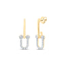 1/4CTW-NAT DIA ANA M FASHION PAPER CLIP DANGLING EARRING