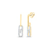 1/4CTW-NAT DIA CN FASHION PAPER CLIP DANGLING EARRING
