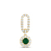 1/6CTW-NAT DIA ANA M 1/10CTW RD-EM NAT GEM PAPER CLIP PENDANT