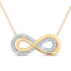 1/8CTW-NAT DIA P1 GIFT INFINITY NECKLACE (18 INCH)
