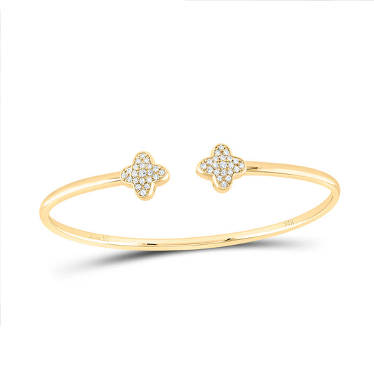 5/8CTW-NAT DIA ANA M FASHION CLOVER BANGLE
