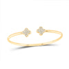 5/8CTW-NAT DIA ANA M FASHION CLOVER BANGLE