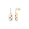 1/6CTW-NAT DIA CN 1/10CTW RD-RU NAT GEM PAPER CLIP DANGLING EARRING