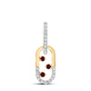 1/10CTW-DIA CN 1/20CTW RD-RU NAT GEM PAPER CLIP PENDANT