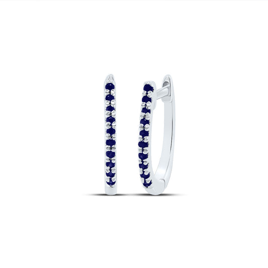 1/12CTW BS-RD NAT GEM FASHION HOOPS EARRING