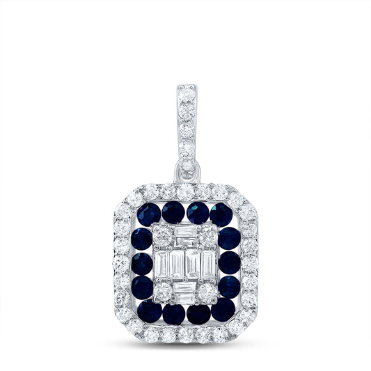1/3CTW-DIA ANA M 1/4CTW-RD-BS NAT GEM OCTAGON PENDANT