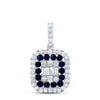 1/3CTW-DIA ANA M 1/4CTW-RD-BS NAT GEM OCTAGON PENDANT