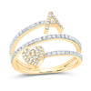 3/8CTW-NAT DIA NK GIFT INITIAL "A" HEART LADIES RING