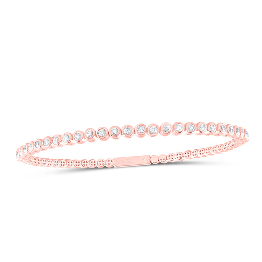7/8CTW-NAT DIA ANA M FASHION FLEXIBLE BANGLE (60X50MM)