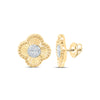 1/5CTW-NAT DIA NK FASHION CLOVER STUD EARRING