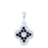 1/4CTW RD-BS NAT GEM CLOVER PENDANT