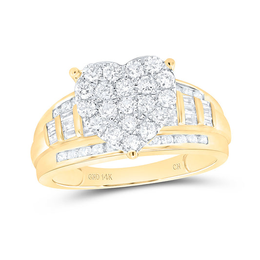 1CTW-NAT DIA CINDY HEART RING