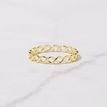 Braided Infinity Eternity Band Ring