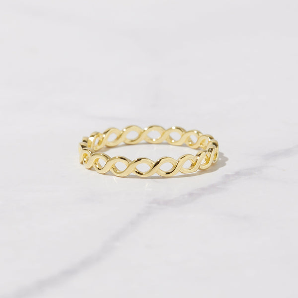 Braided Infinity Eternity Band Ring