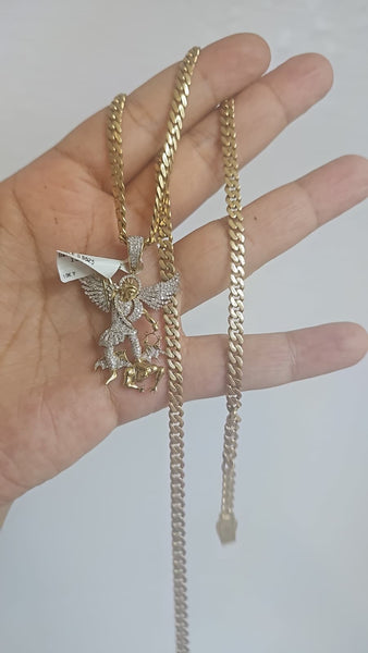 14k necklace diamante