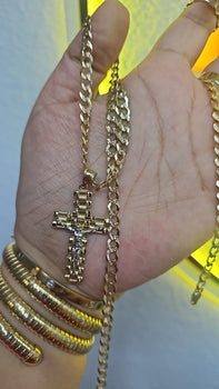 14k necklace with cruz