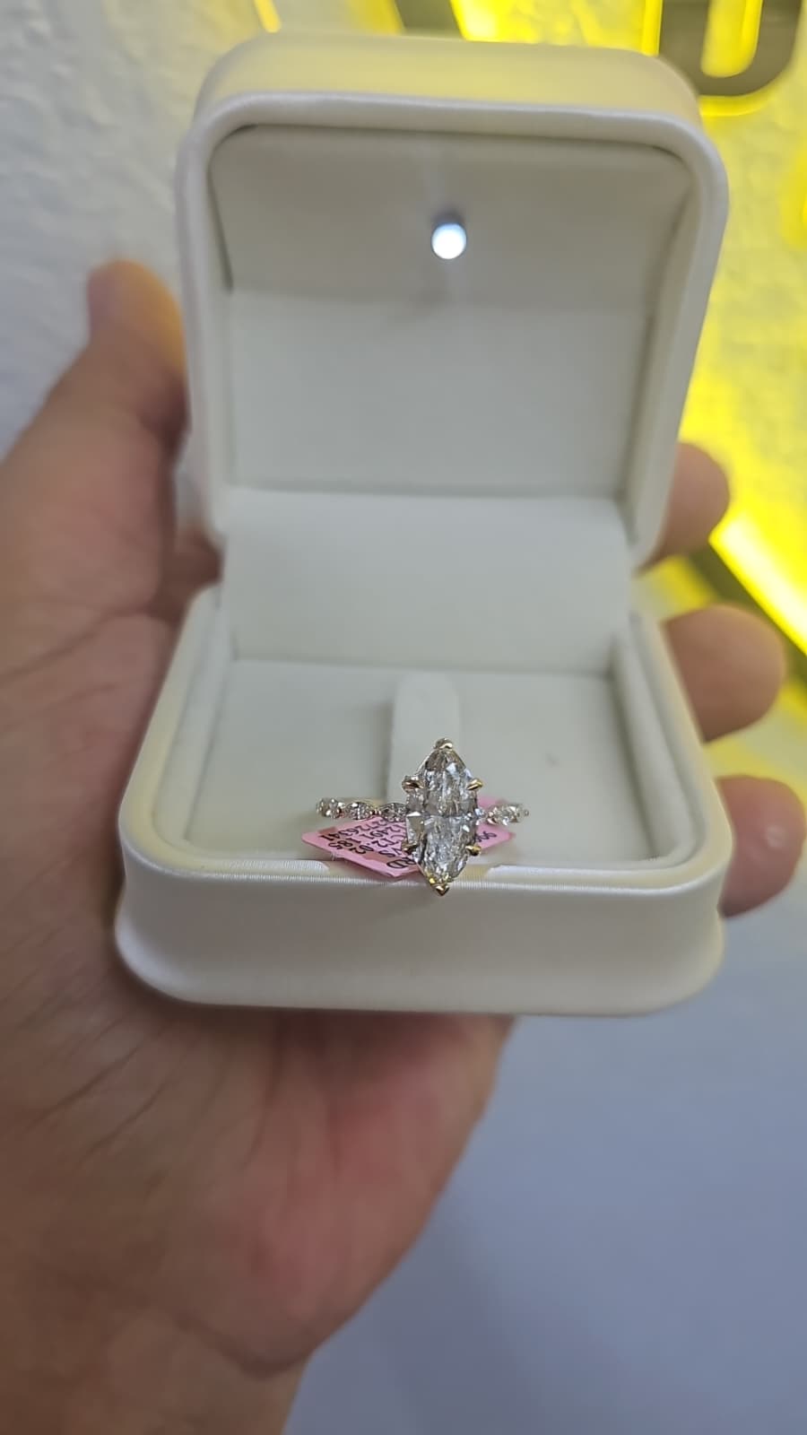 14k anillo diamante