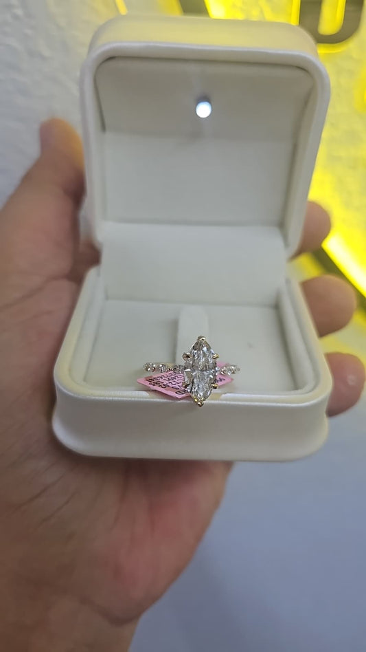 14k anillo diamante