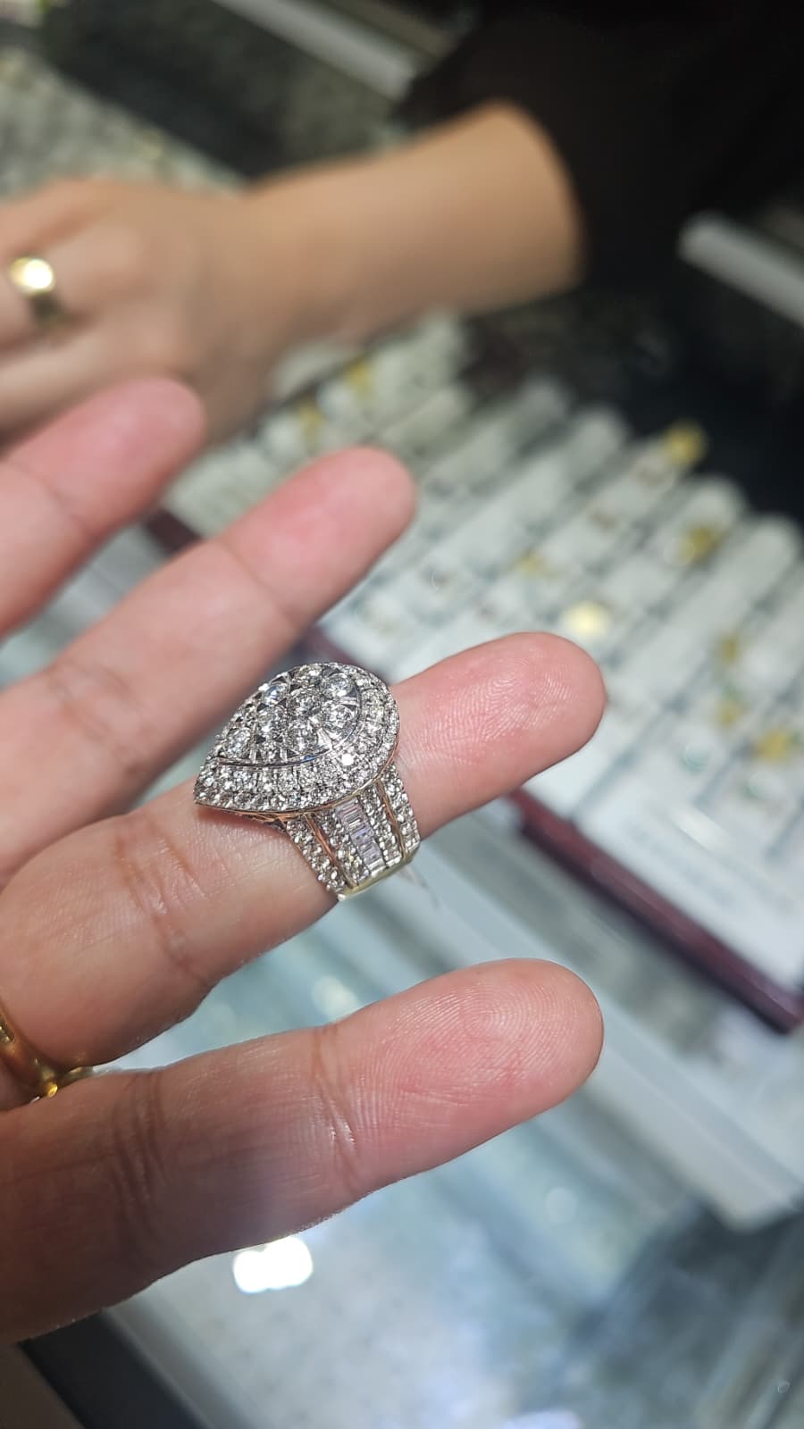 14 k ANILLO diamante