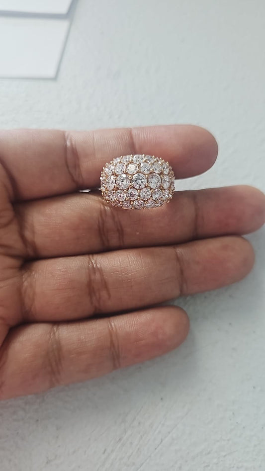 14 k anillo diamante