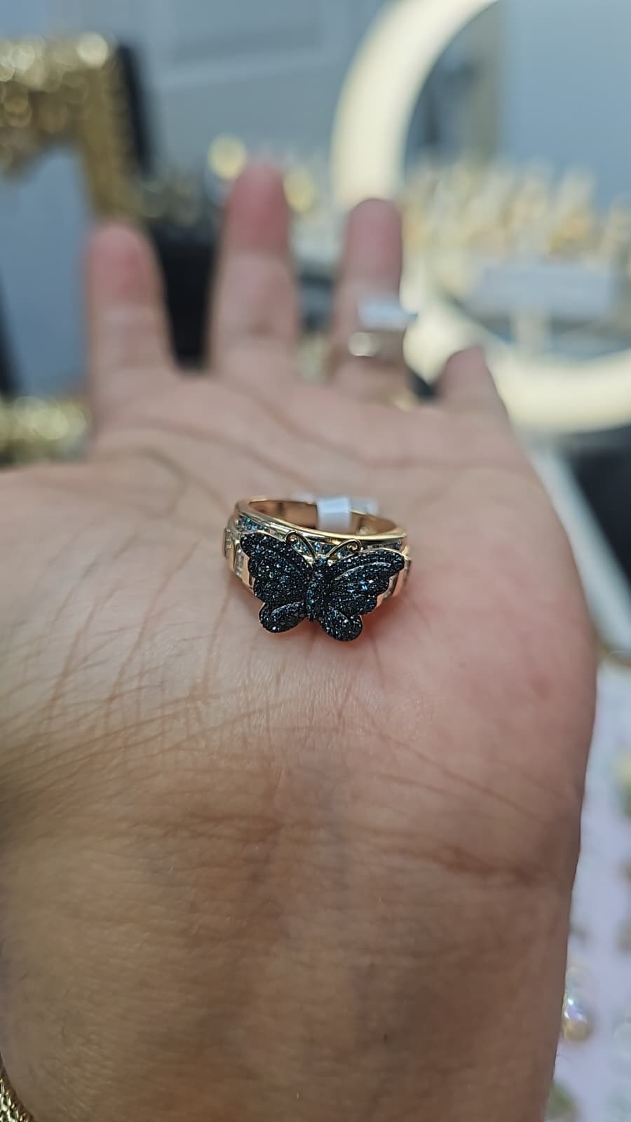 10k anillo diamante