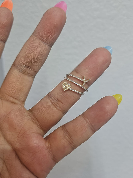 14 k anillo y dimante naturales