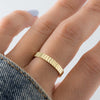 Minimalist Statement Ridged Ring