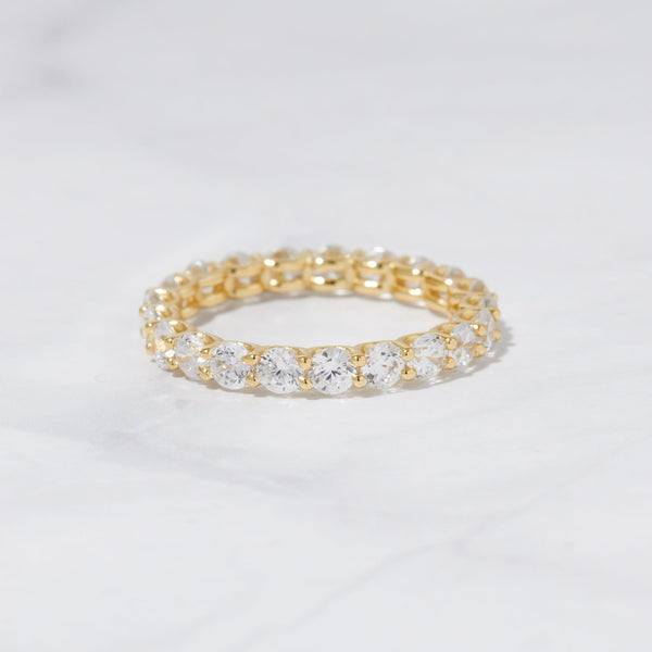 3MM Round Eternity Wedding Band