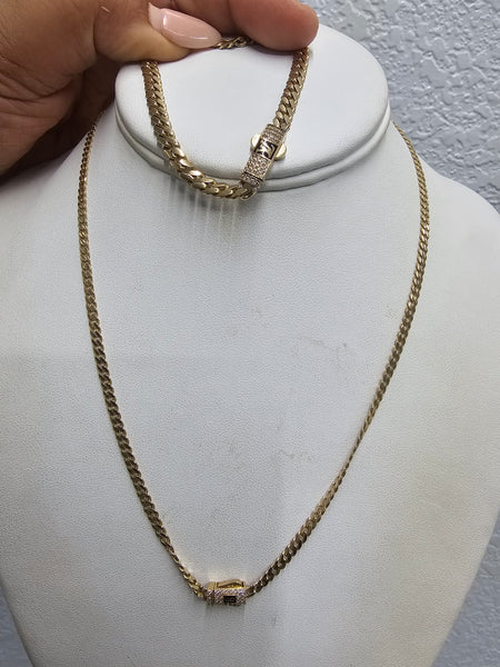 14 k set cadina y esclava