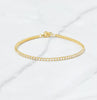 2.5mm White Yellow Silver Tennis Bracelet