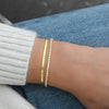 2mm Solid Gold Herringbone Bracelet