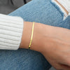 2mm Solid Gold Herringbone Bracelet