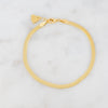 2mm Solid Gold Herringbone Bracelet