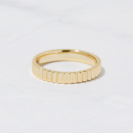 Minimalist Statement Ridged Ring